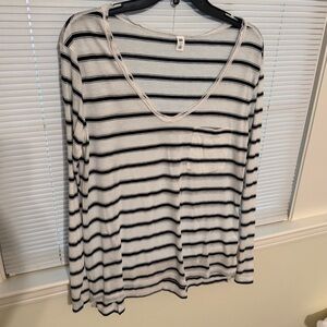 BP Black and White Striped Top